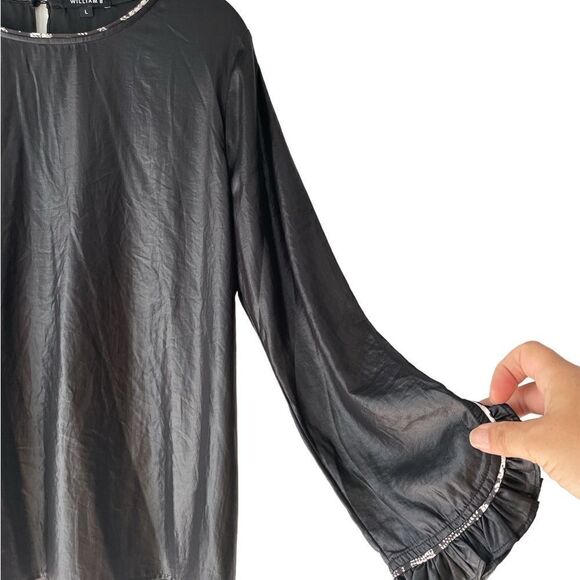 NWOT William B Shimmering Long Sleeve Blouse L - Picture 3 of 8